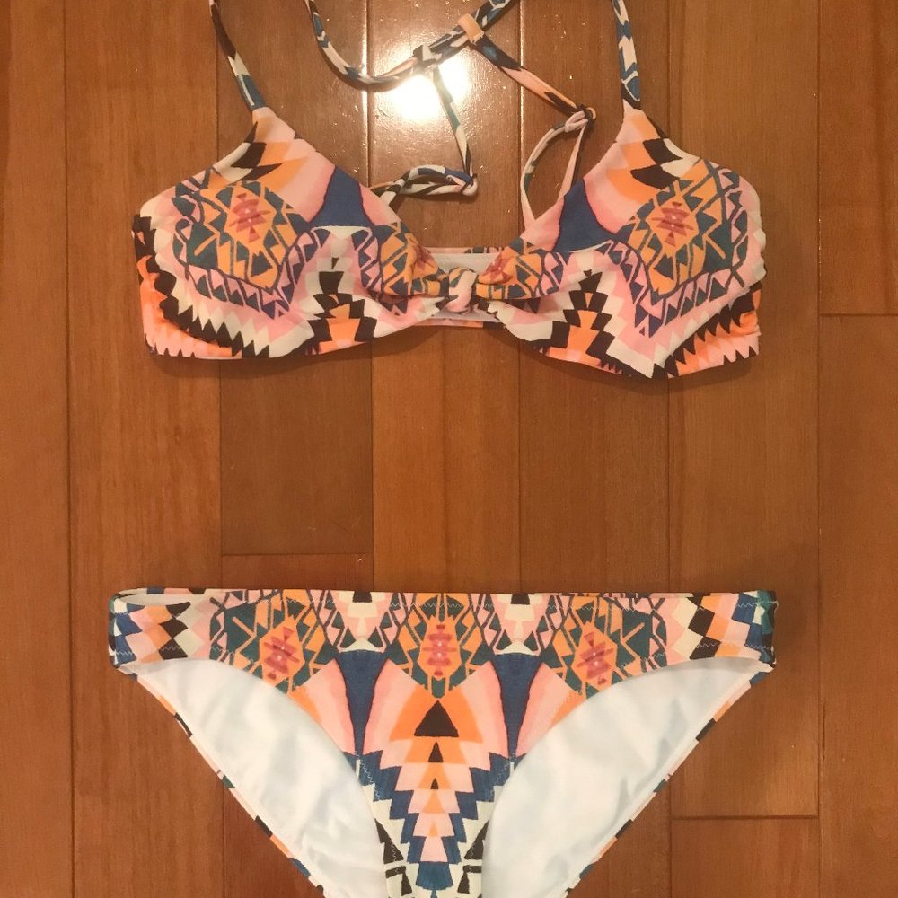 Athleta Bikini Swimsuit Desert Geo SM & XS